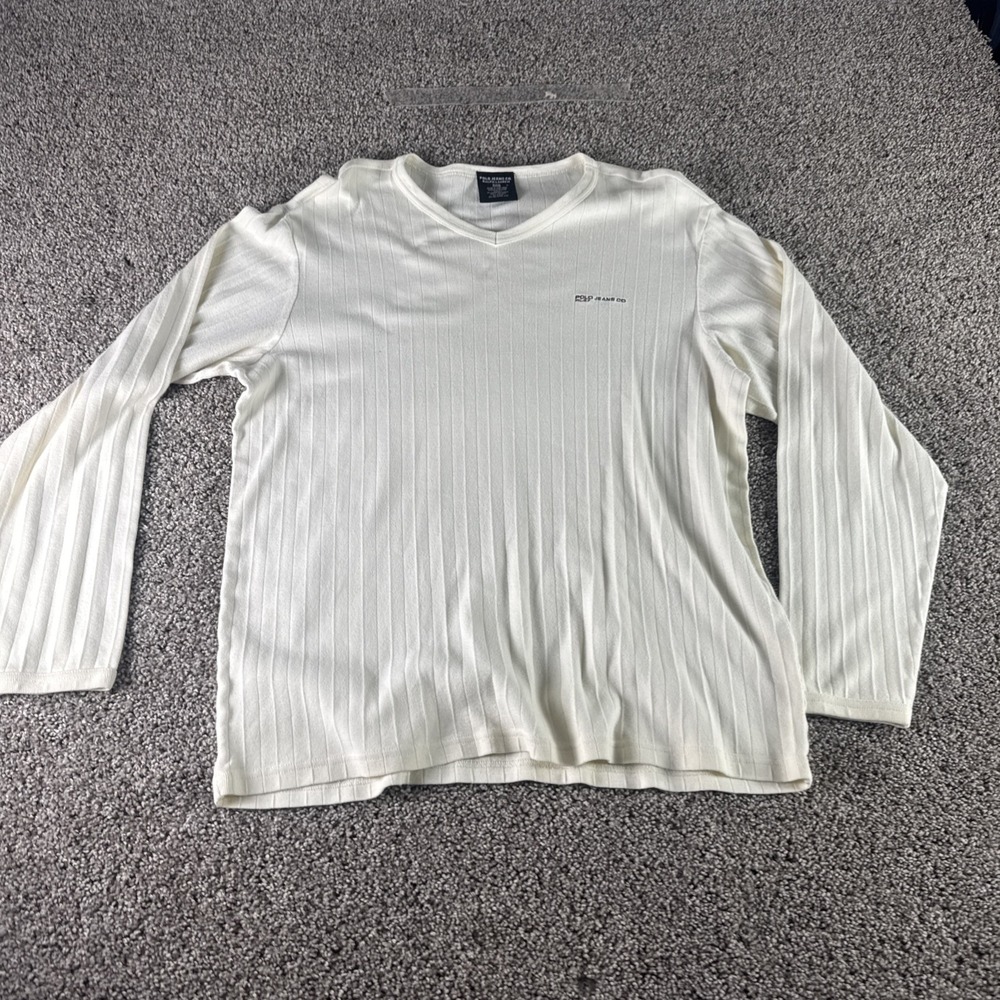 Polo Jeans Ralph Lauren V Neck Shirt Size Large Mens